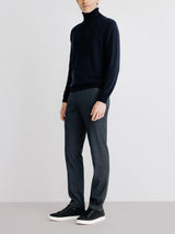 Pull col roulé marine - IZAC