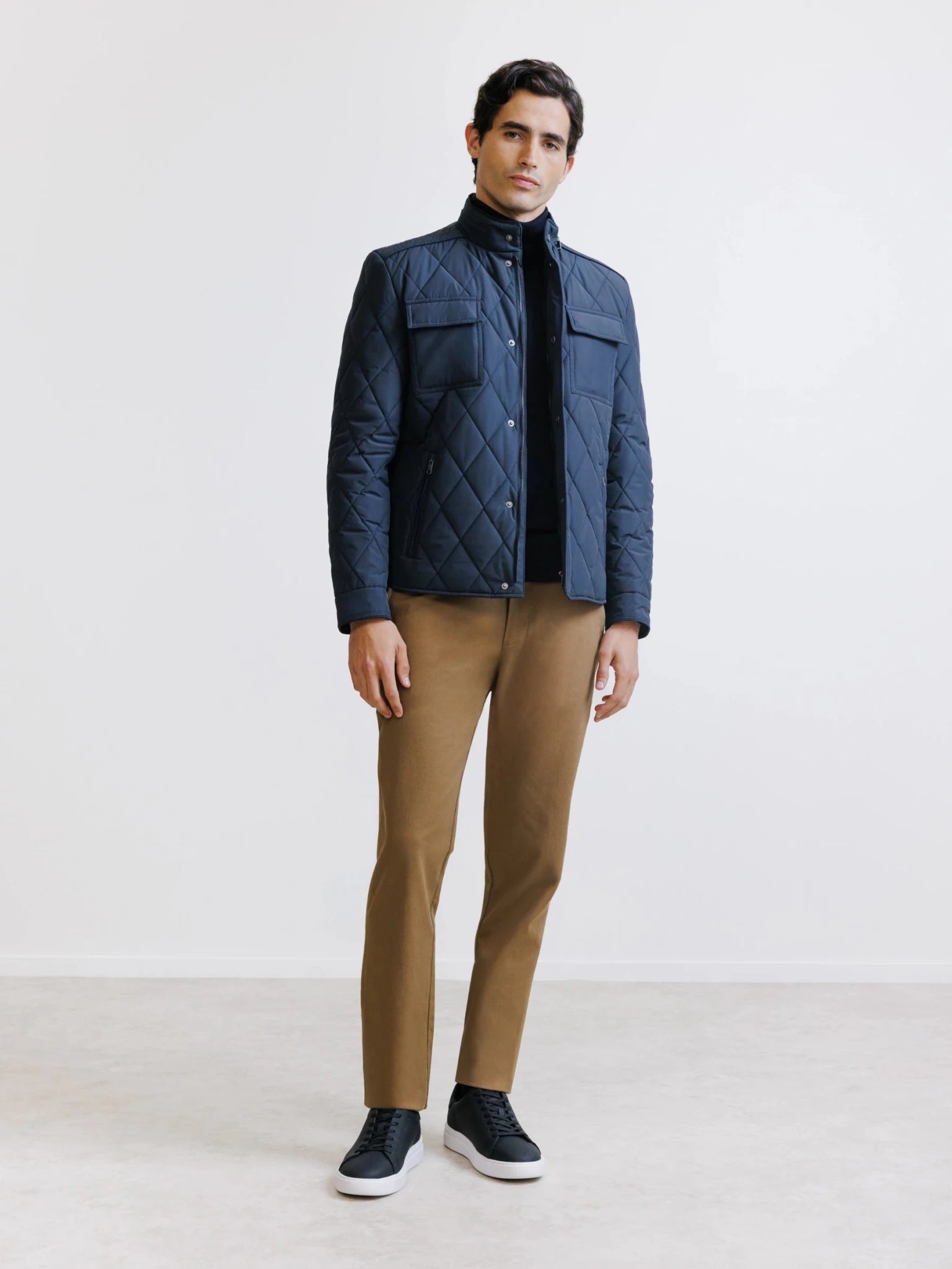 Blouson col montant marine - IZAC
