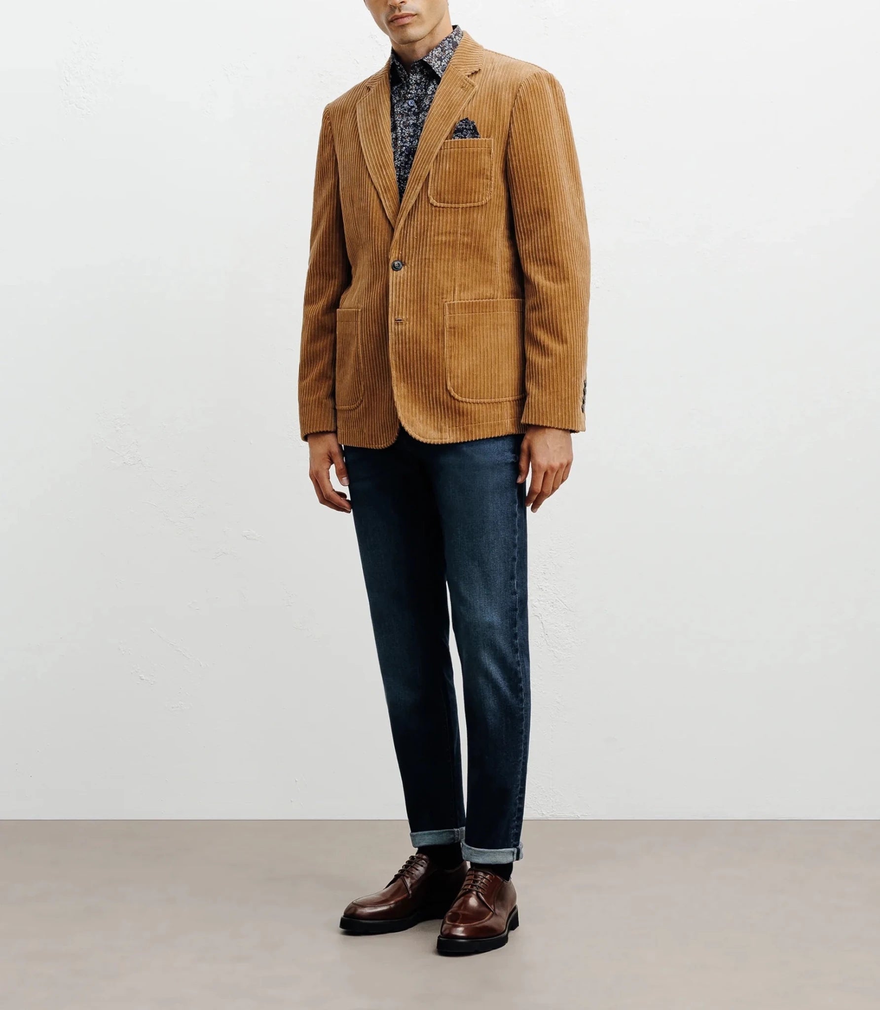 Veste en velours côtelé camel - IZAC