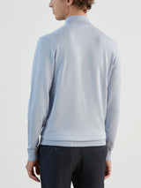 Pull col zip bleu ciel - IZAC