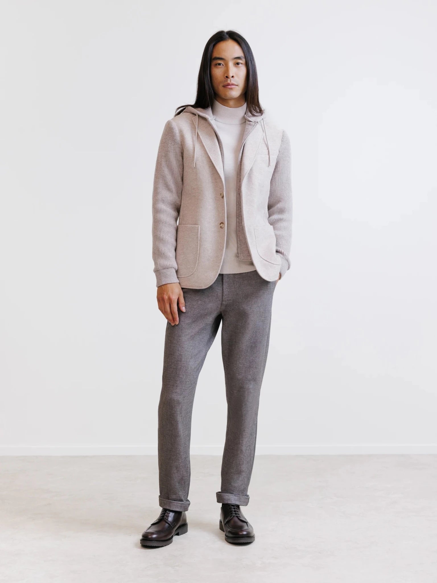 Veste en maille beige - IZAC