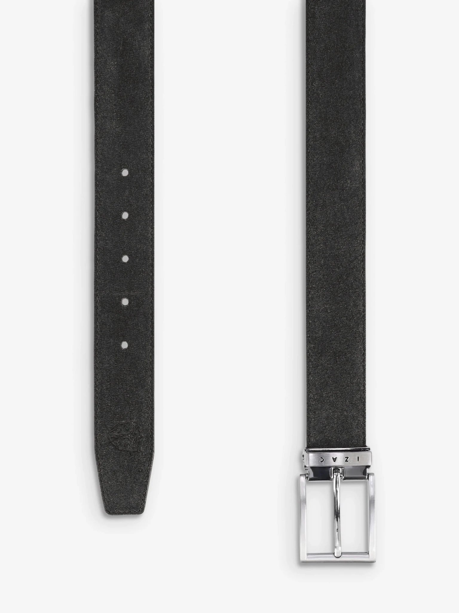 Ceinture en cuir nubuck noir - IZAC