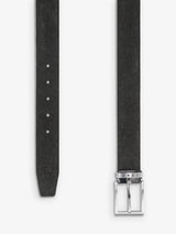Ceinture en cuir nubuck noir
