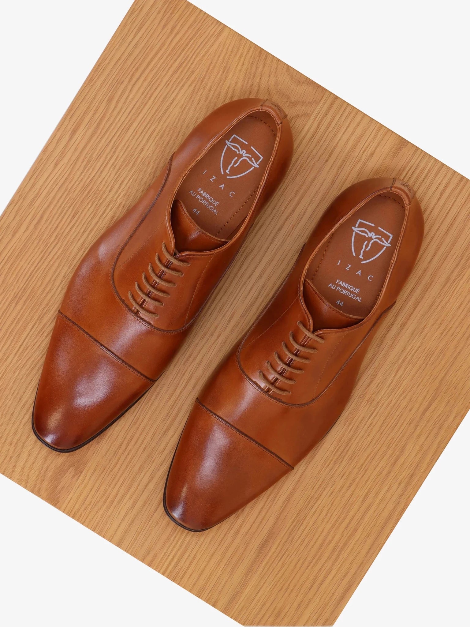 Richelieu en cuir marron - IZAC