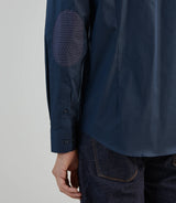 Chemise ville avec coudières marine - IZAC
