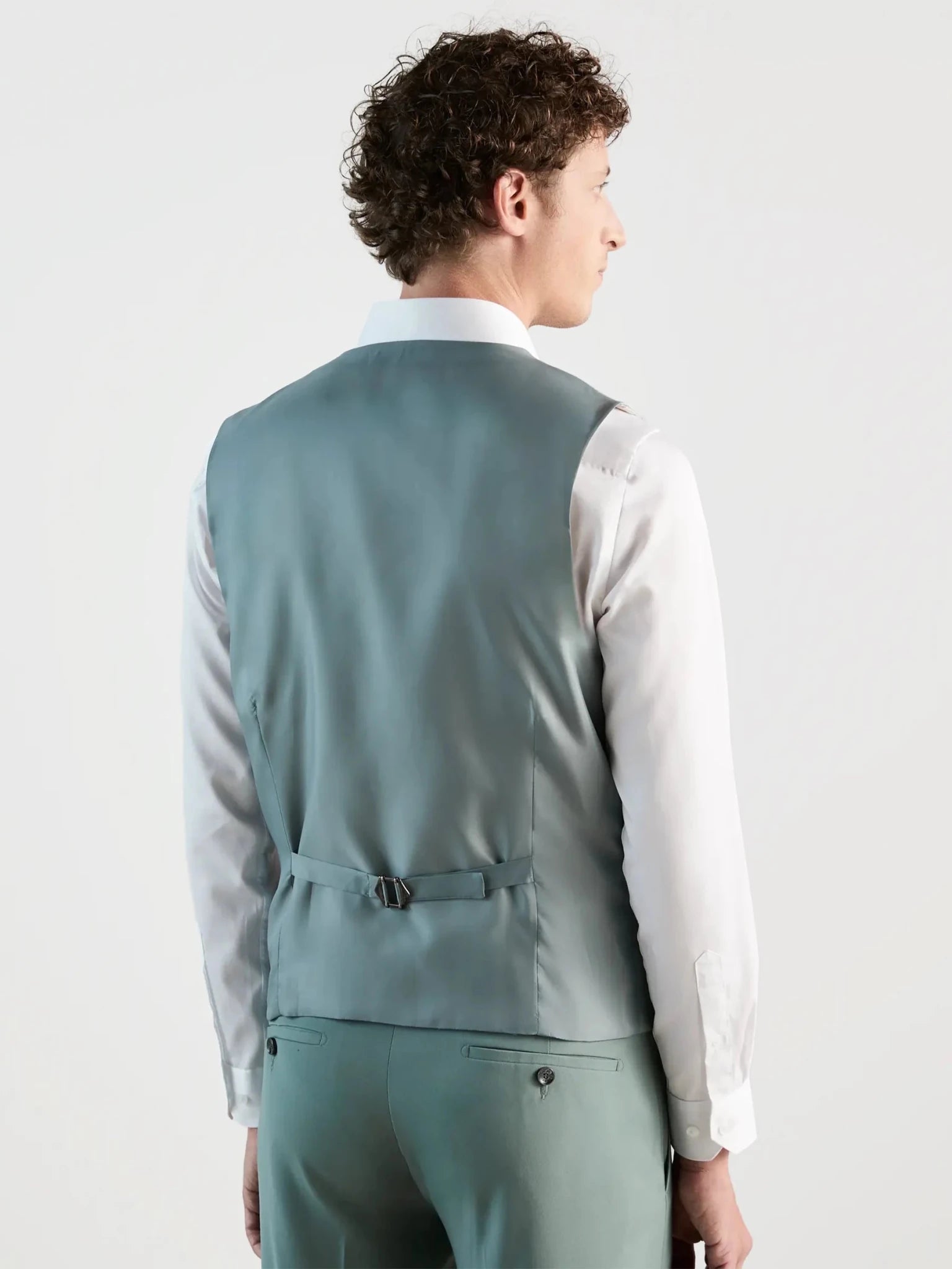 Gilet ville en laine majoritaire vert clair - IZAC