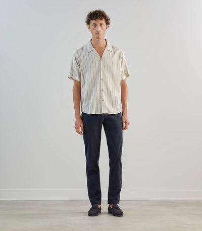Chemise casual brodée naturel - IZAC