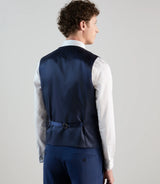 Gilet ville en laine majoritaire bleu - IZAC