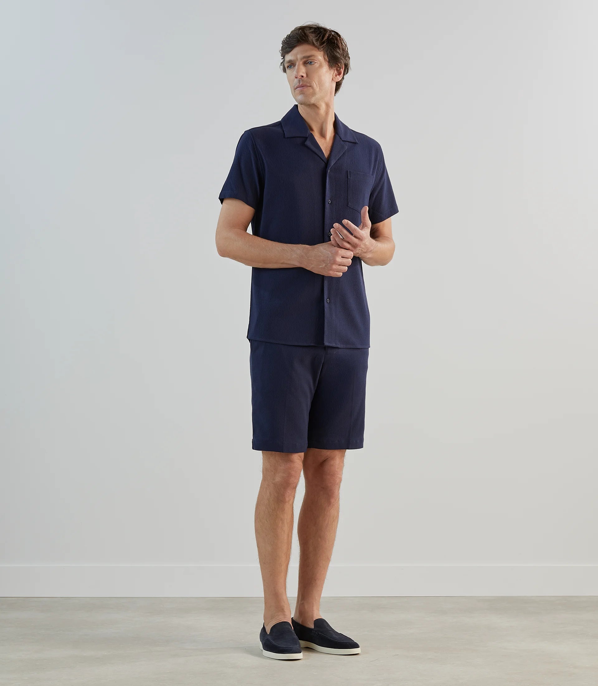 Chemise unie marine - IZAC
