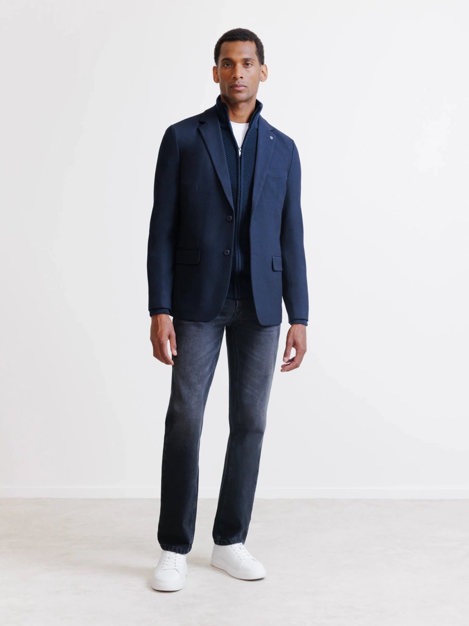 Veste 2 boutons marine - IZAC