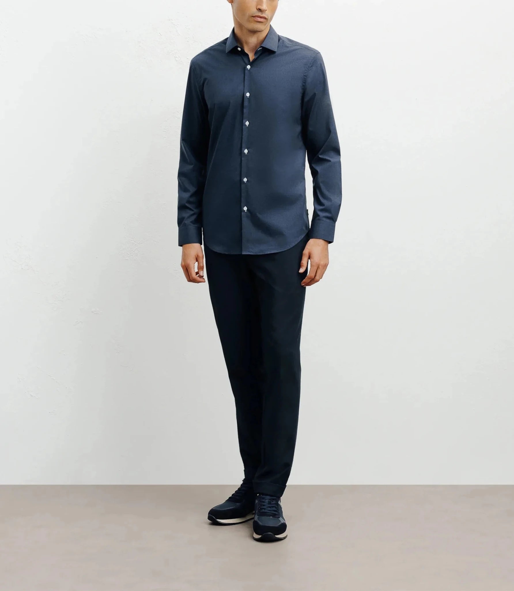 Chemise ville imprimée marine - IZAC