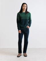 Dark green crewneck sweater