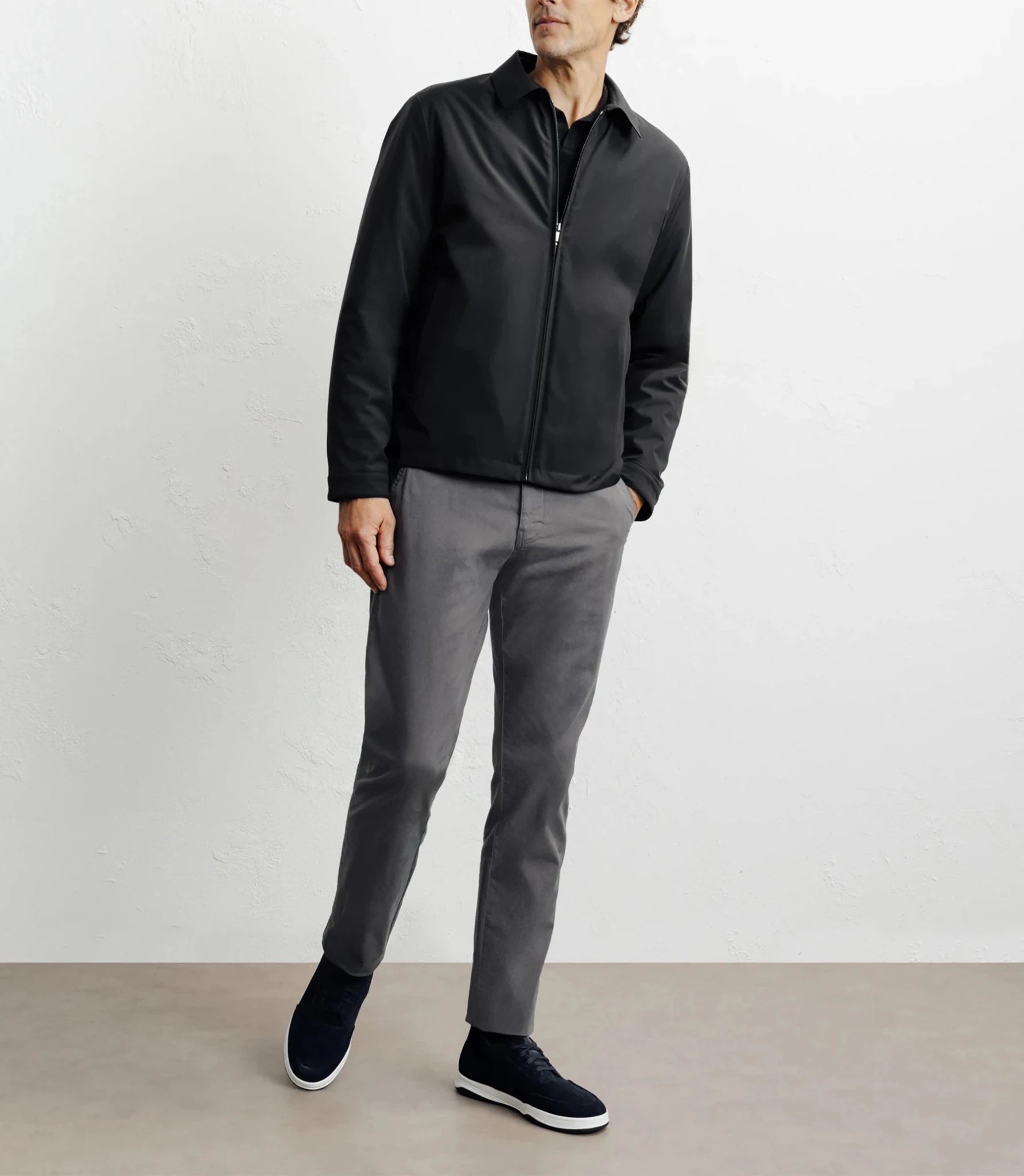 Blouson col chemise noir - IZAC