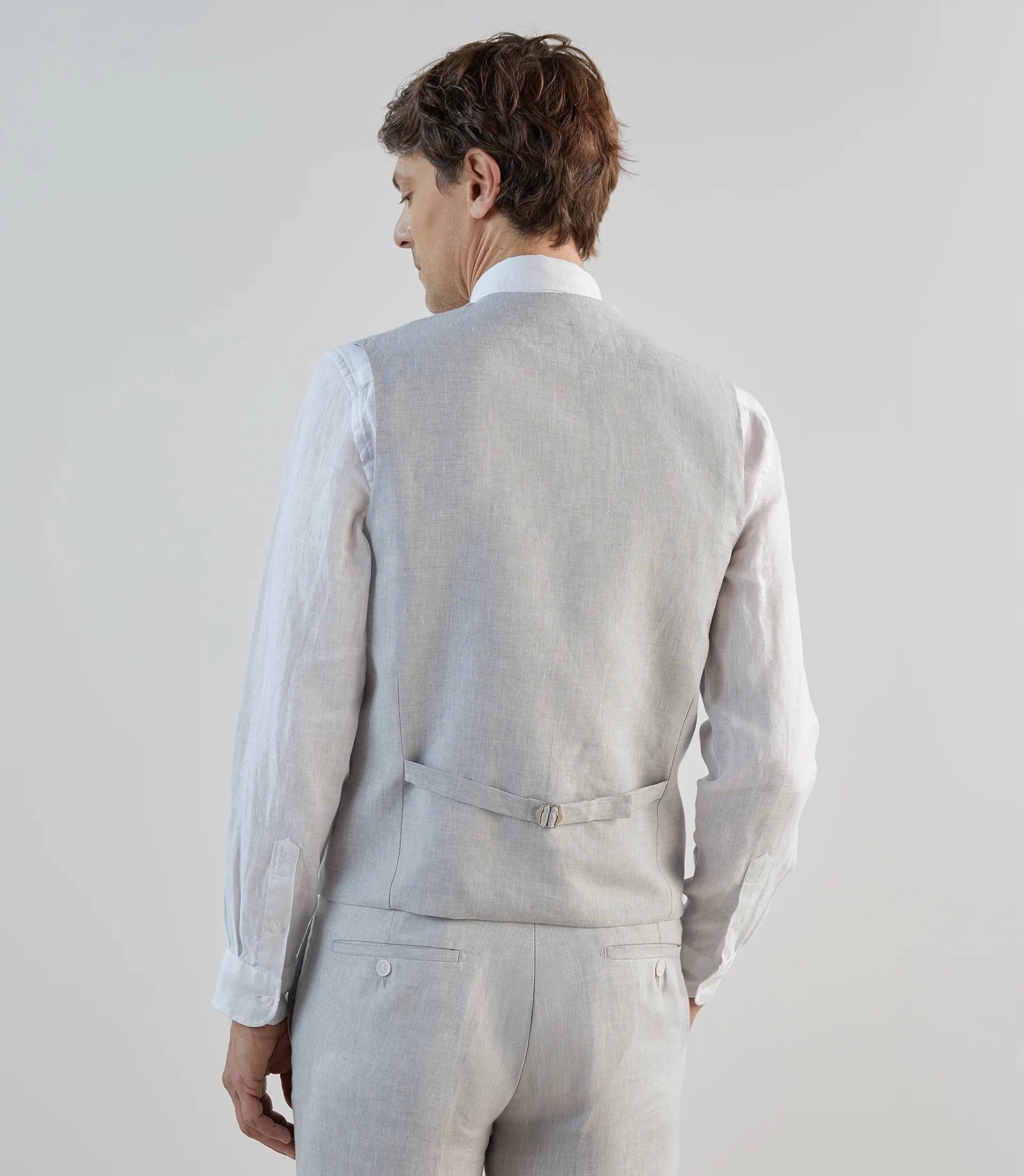 Gilet ville 100% lin gris - IZAC