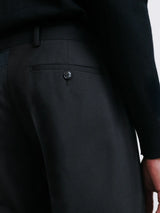 Black 100% Wool City Trousers