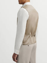 Gilet ville en laine majoritaire beige