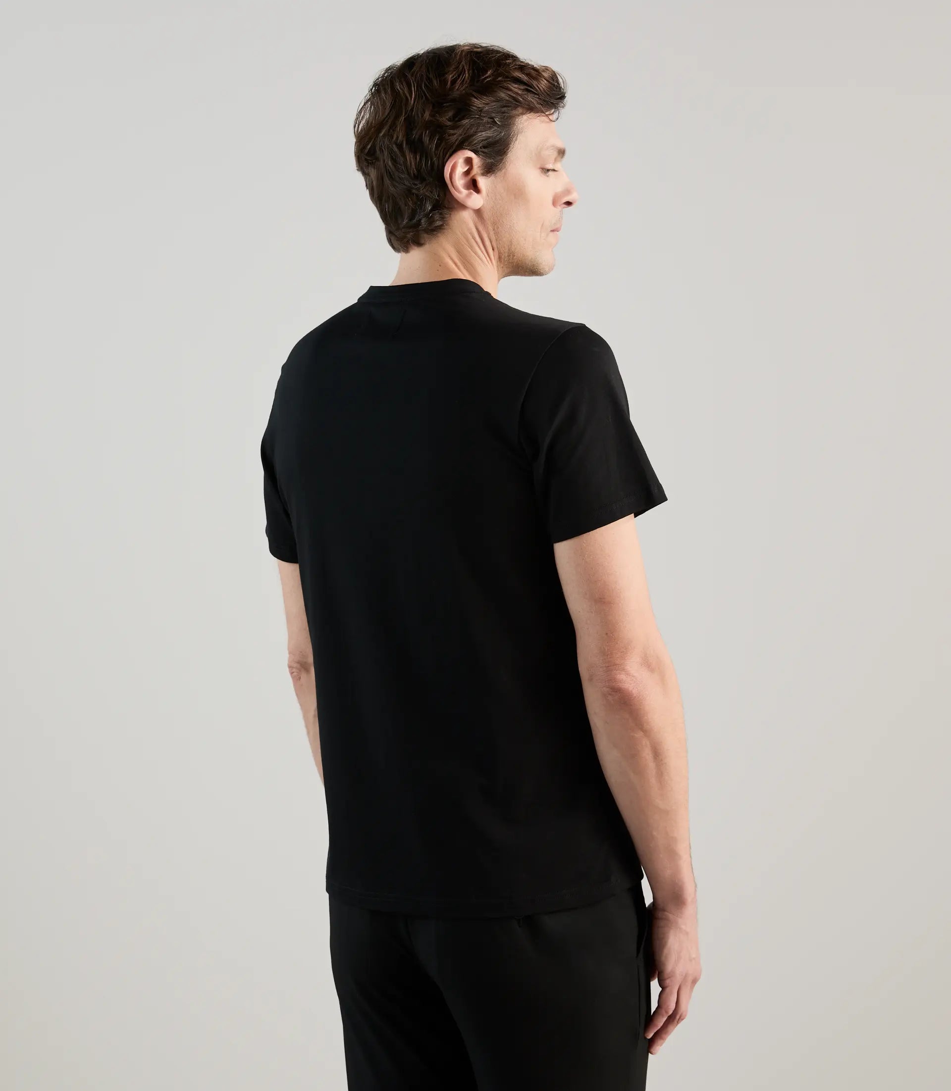 T-shirt à manches courtes avec print noir - IZAC