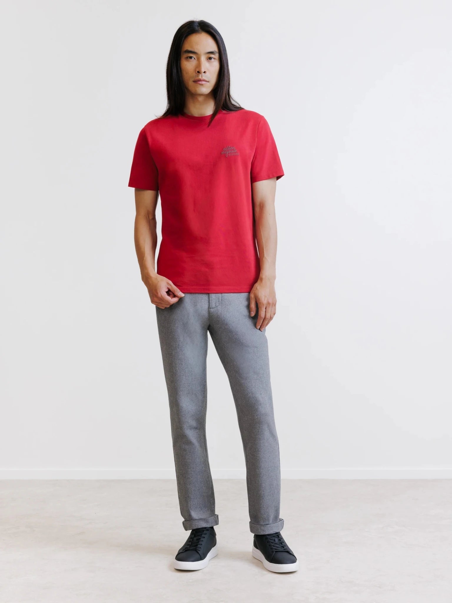 T-shirt à manches courtes rouge foncé - IZAC