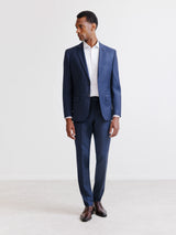 Costume 2 boutons laine majoritaire bleu denim - IZAC