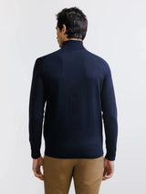 Navy merino turtleneck sweater