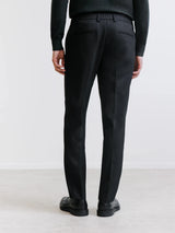 Black flannel city trousers