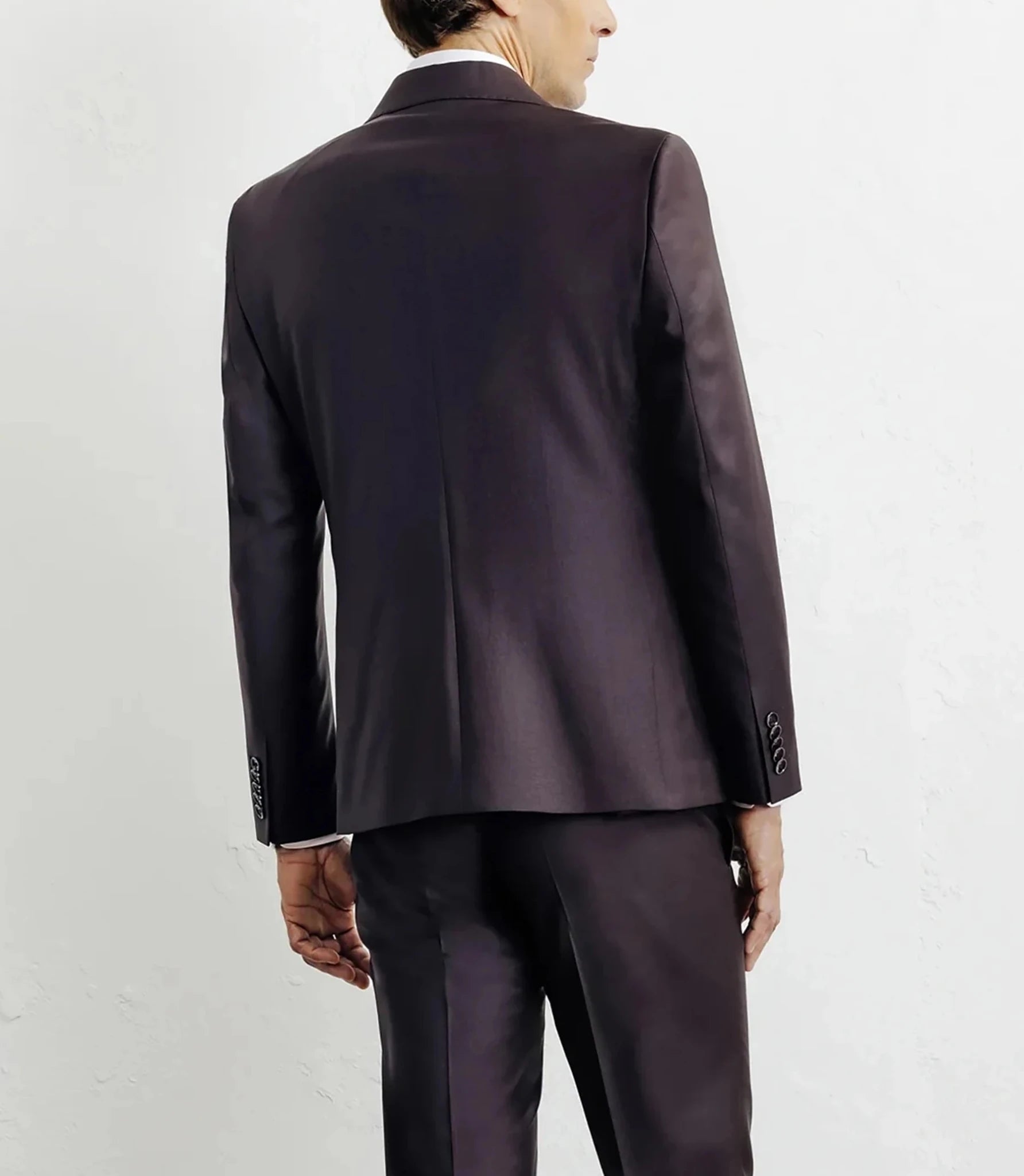 Costume croisé bordeaux foncé - IZAC