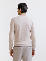 Beige round neck sweater