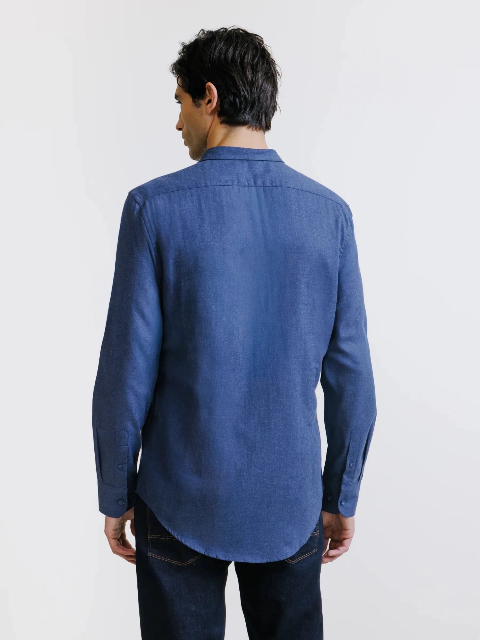 Chemise en flanelle marine - IZAC