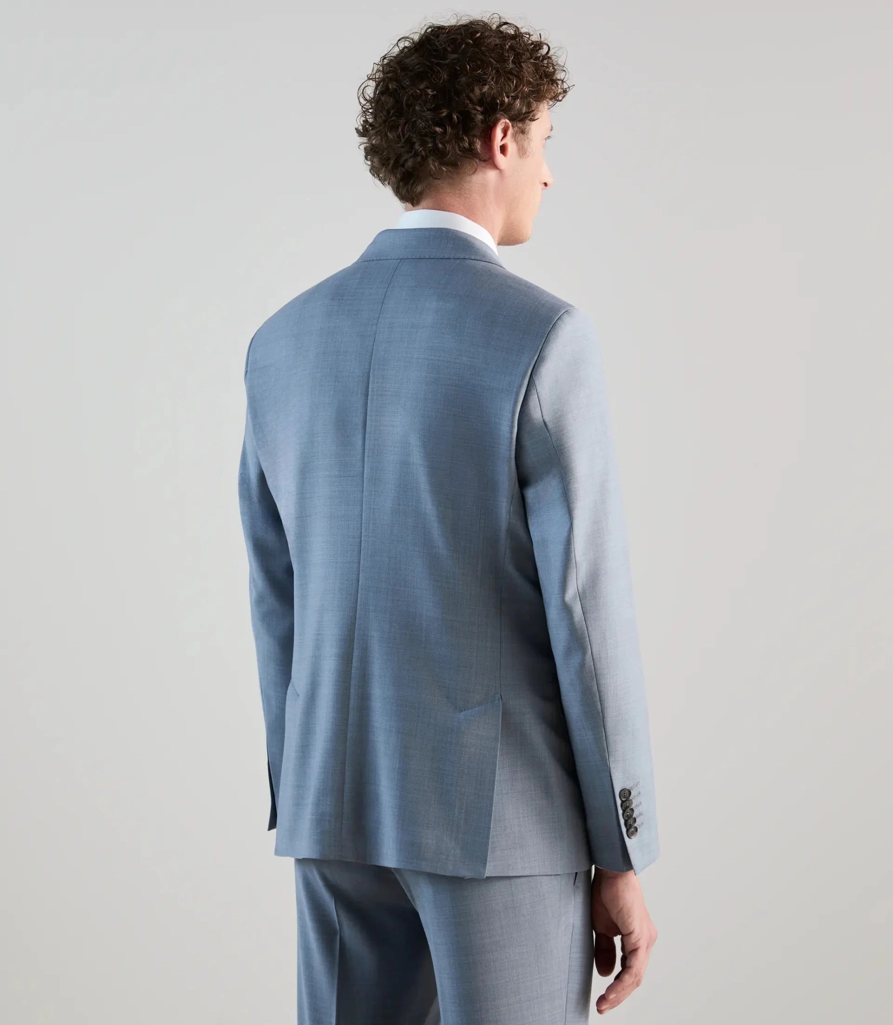 Costume croisé bleu ciel - IZAC