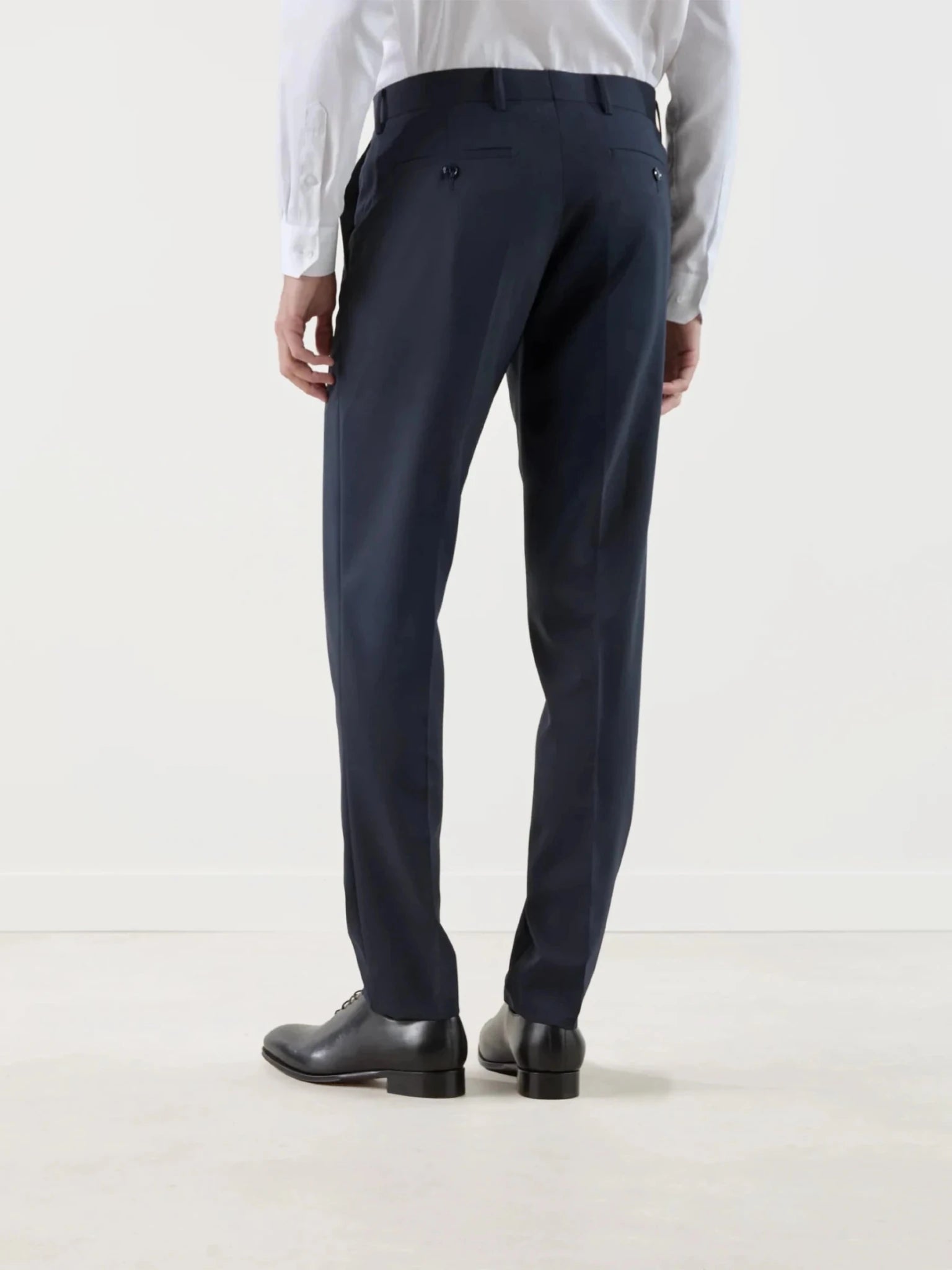 Pantalon ville 100% laine bleu marine - IZAC