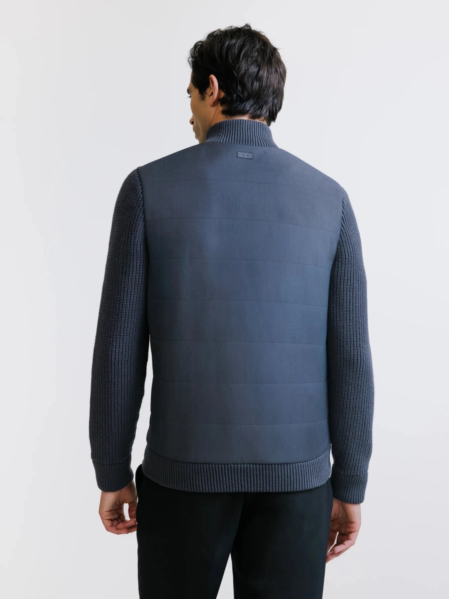 Gilet zippé bi-matière anthracite - IZAC