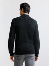 Pull col cheminée noir - IZAC