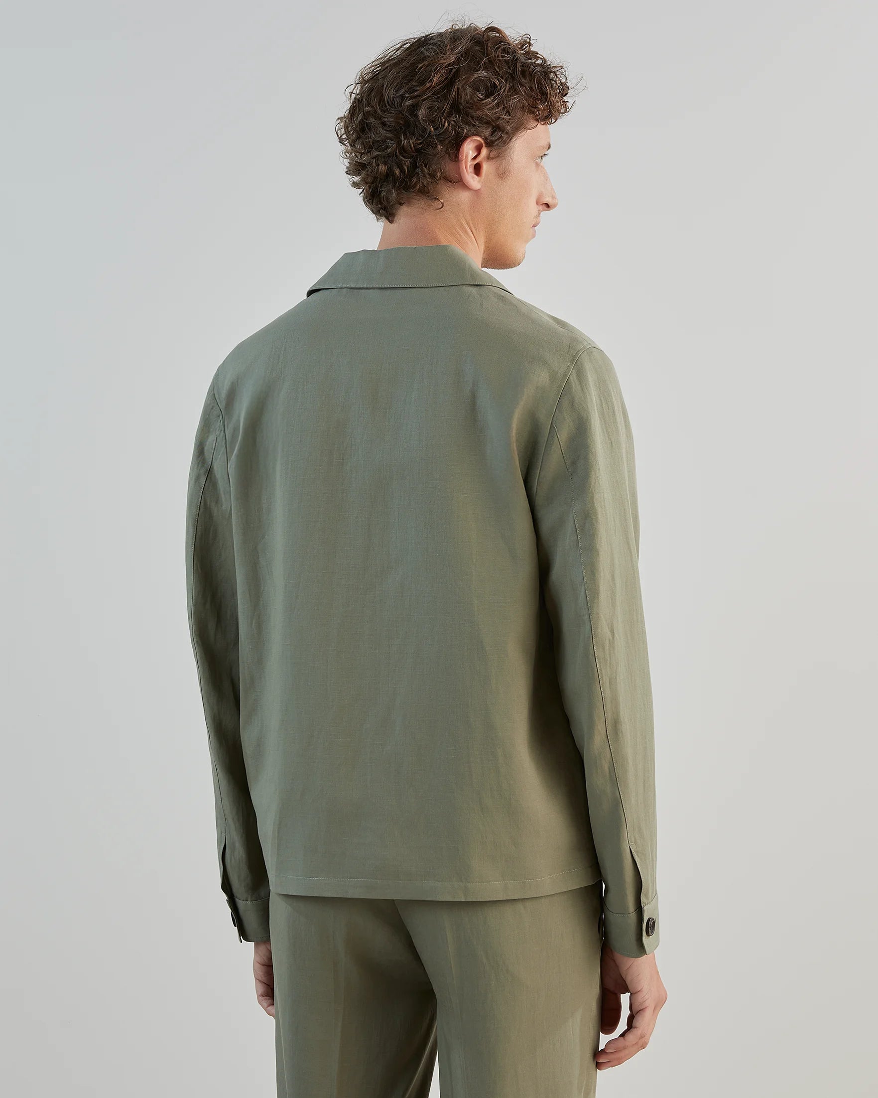 Veste casual col chemise kaki - IZAC