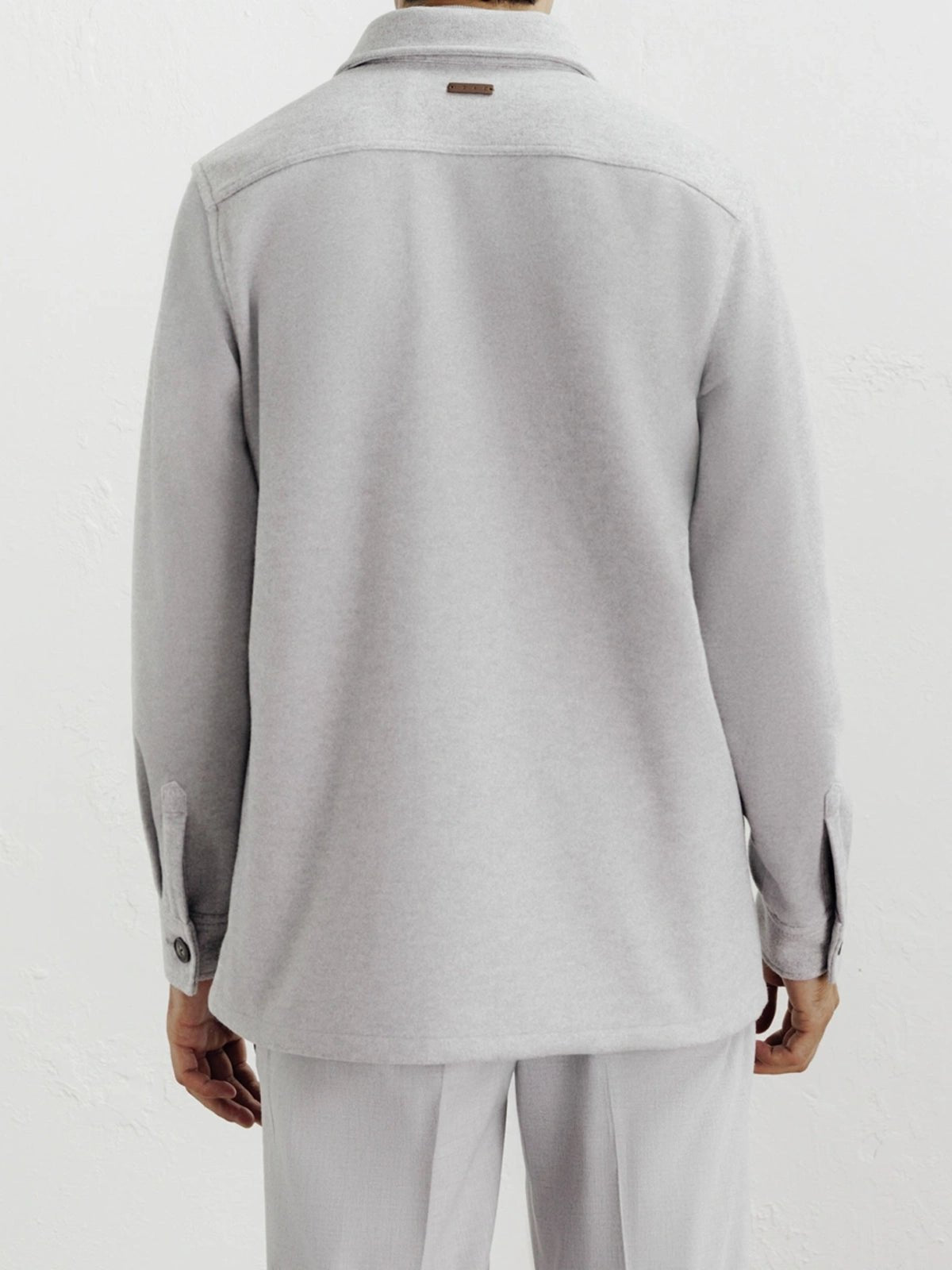 Veste casual col chemise gris clair - IZAC