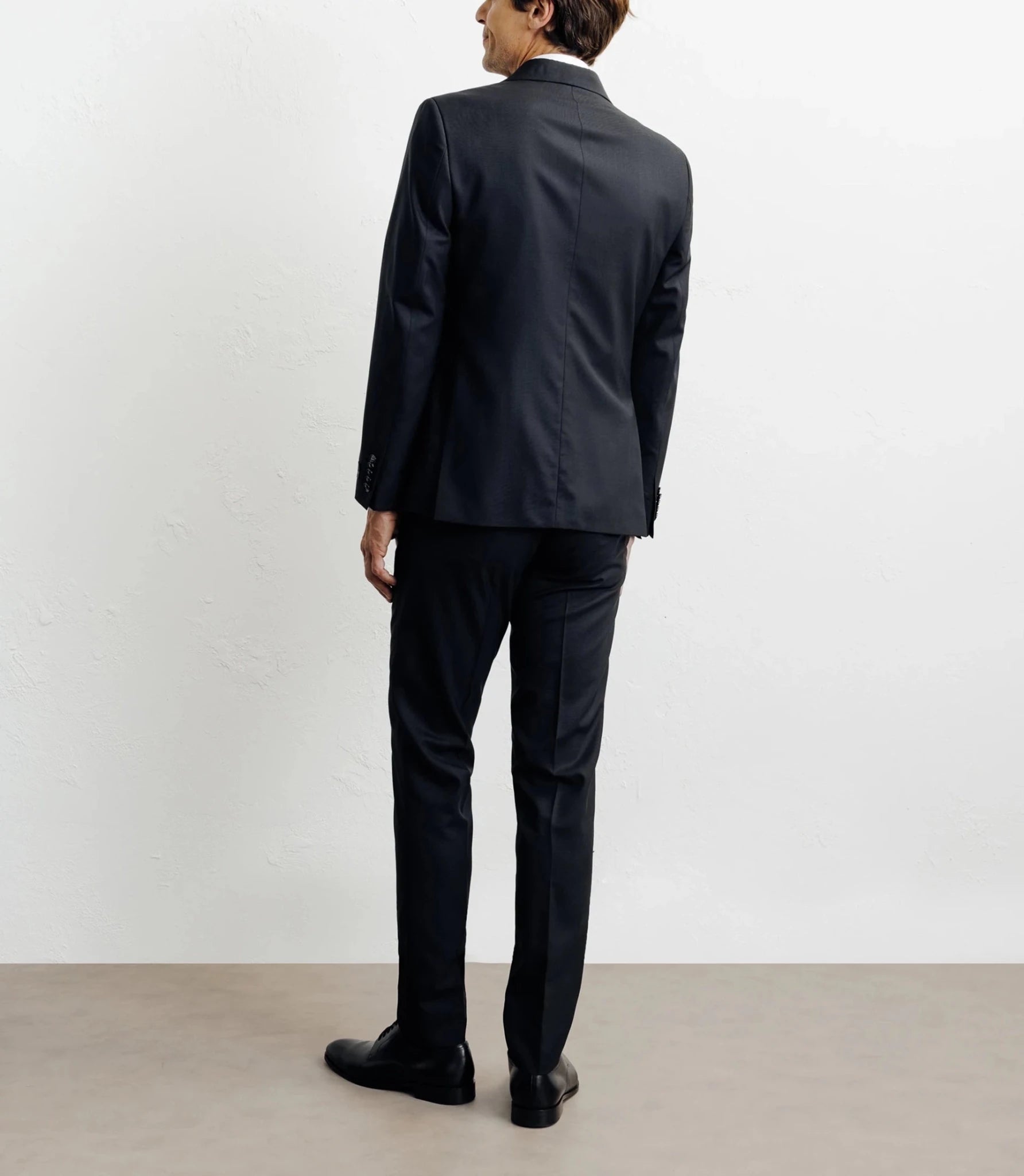 Costume croisé 100% laine noir - IZAC