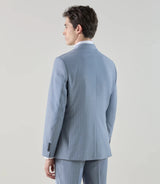 Costume croisé en laine mélangée bleu ciel - IZAC
