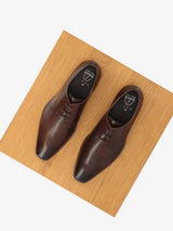 Derby en cuir marron