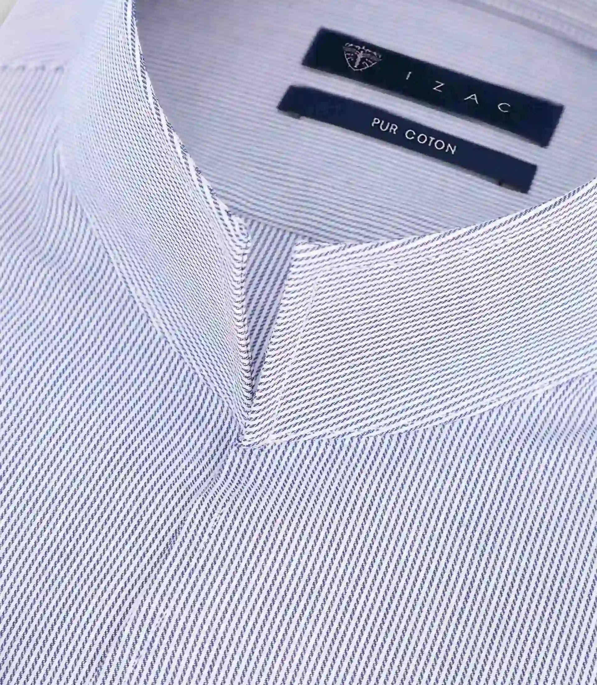 Chemise col philosophe marine - IZAC