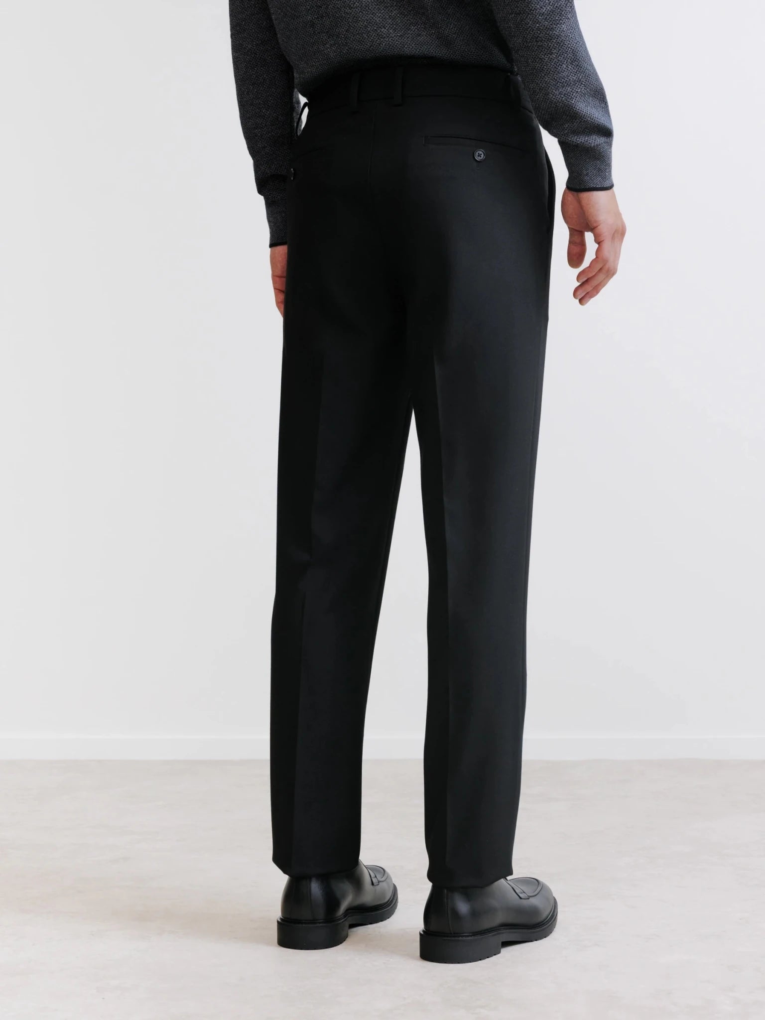 Pantalon ville en tissu sergé noir - IZAC