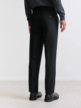 Black twill dress pants