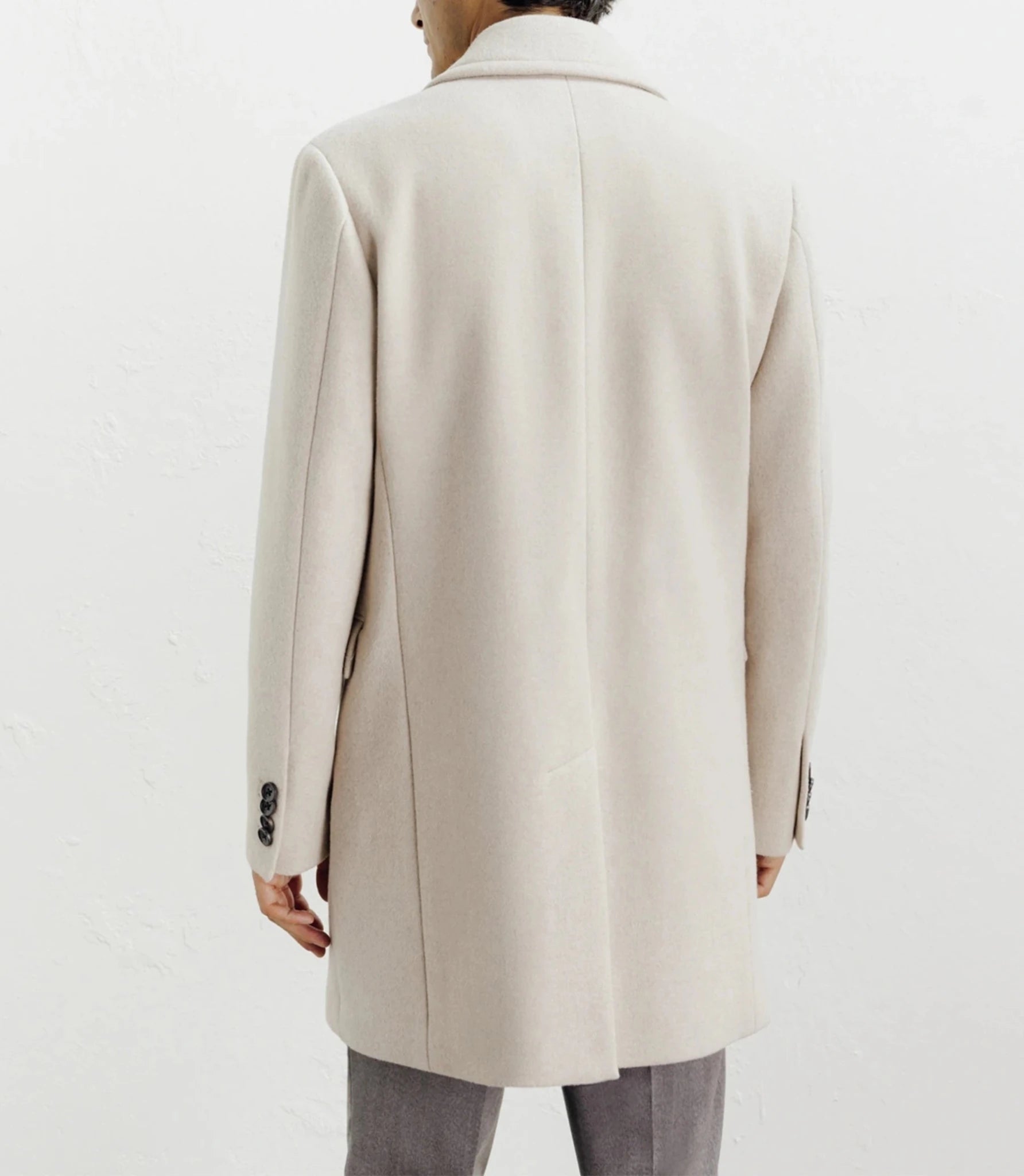 Manteau ville croisé beige - IZAC