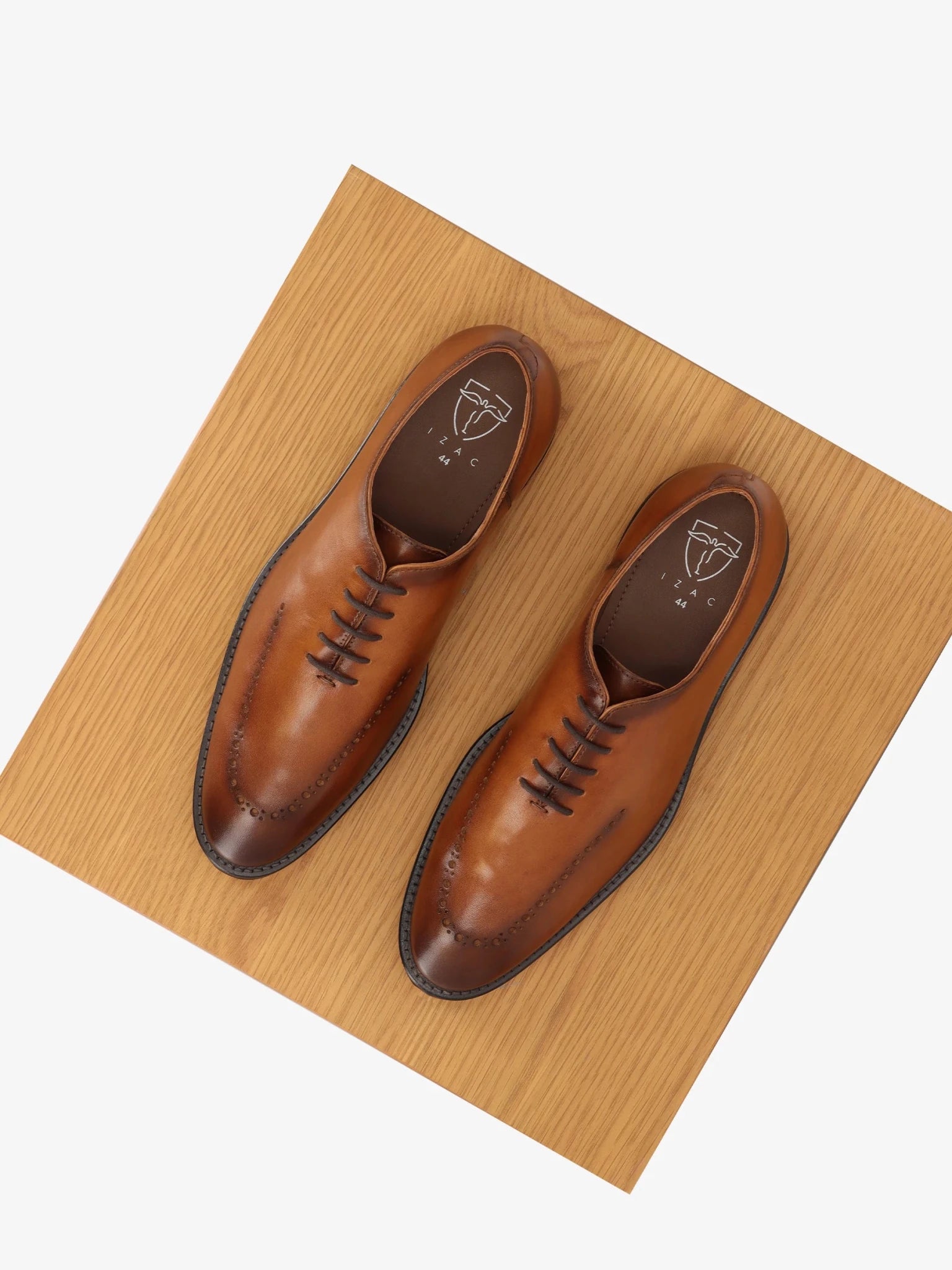Richelieu en cuir marron - IZAC