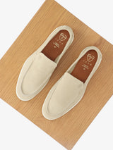 Mocassin casual en suède écru - IZAC