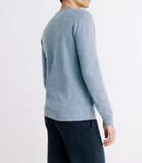 Pull col rond 100% cachemire indigo - IZAC
