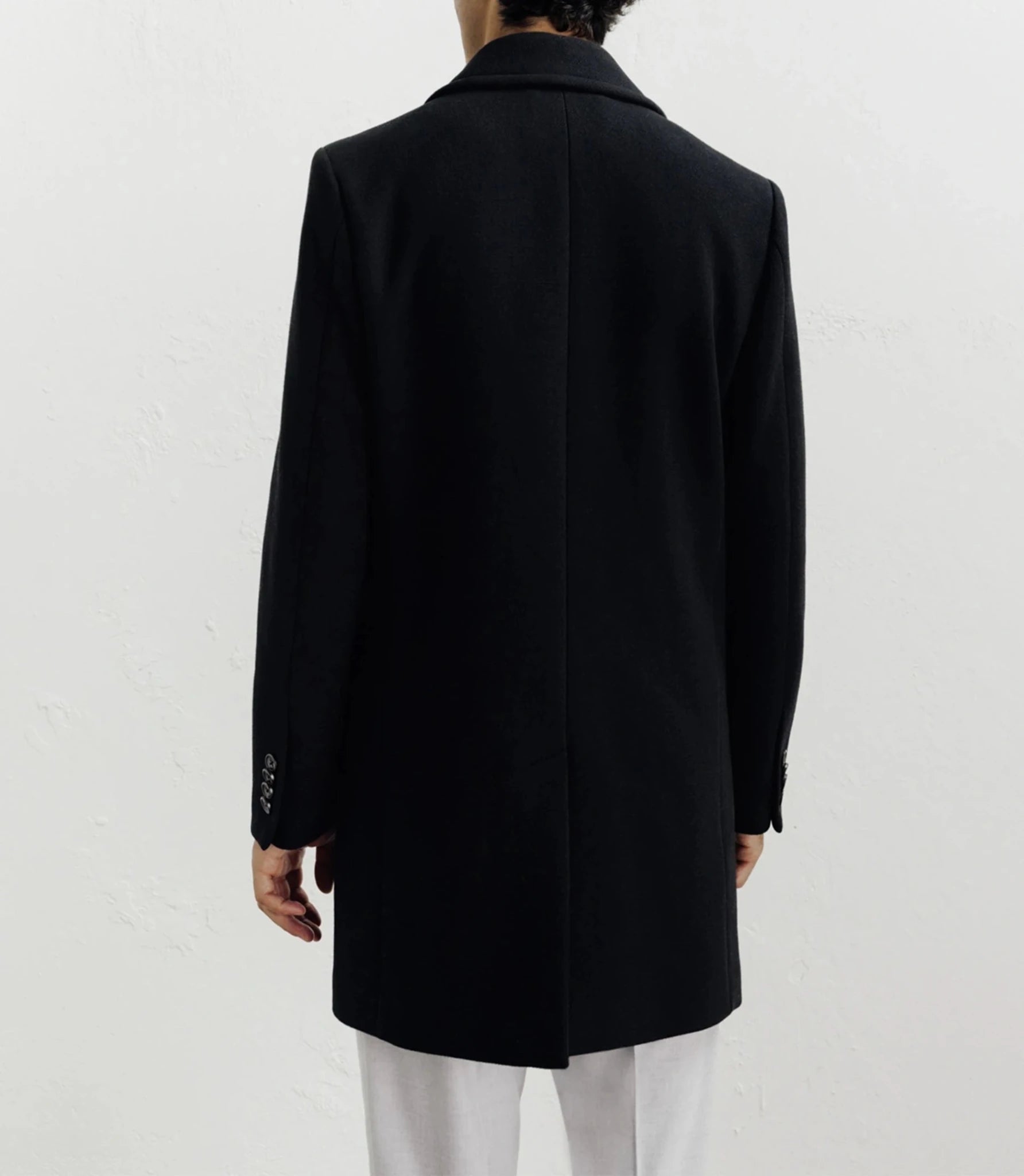 Manteau ville croisé noir - IZAC