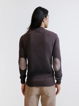 Pull col montant marron
