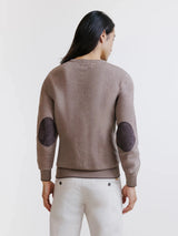 Taupe V-neck sweater