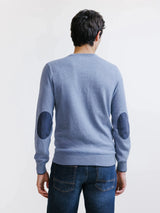 Indigo crew neck jumper