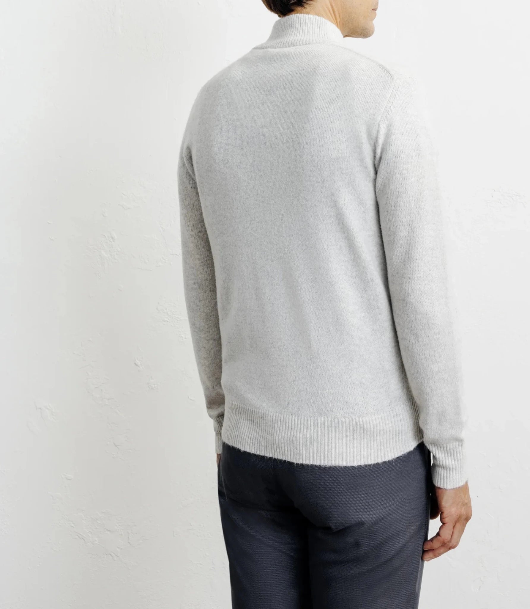 Gilet zip col montant gris chiné - IZAC