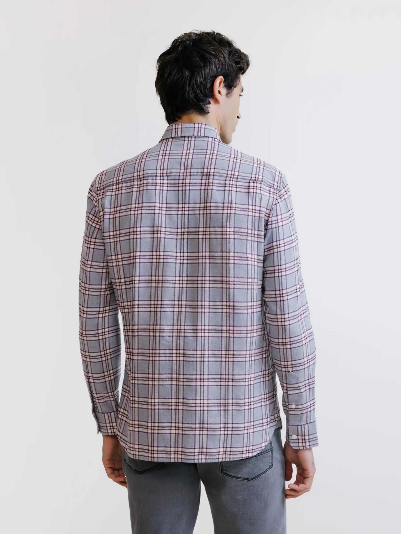 Chemise à carreaux bordeaux - IZAC